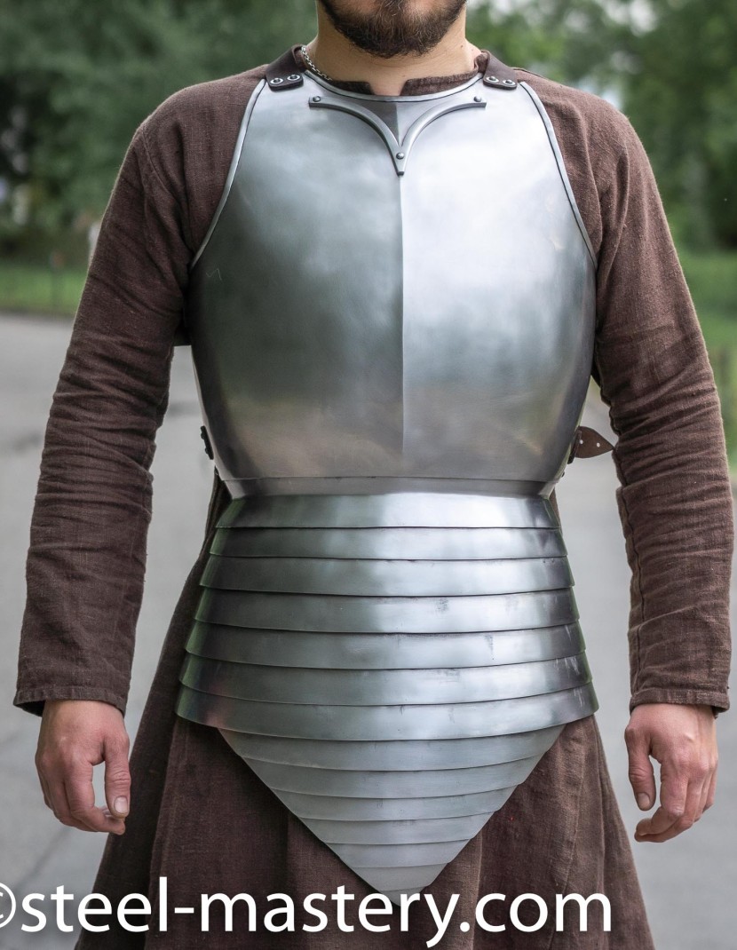 KNIGHT STRAPPED-ON BREASTPLATE OF XIV CENTURY photo made by Steel-mastery.com