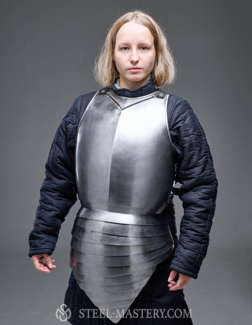 KNIGHT STRAPPED-ON BREASTPLATE OF XIV CENTURY photo made by Steel-mastery.com