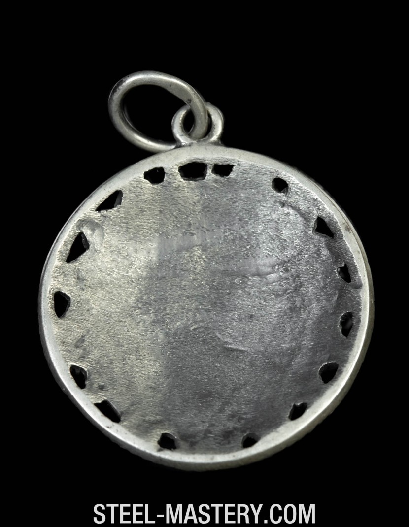 African wild lion medallion photo made by Steel-mastery.com