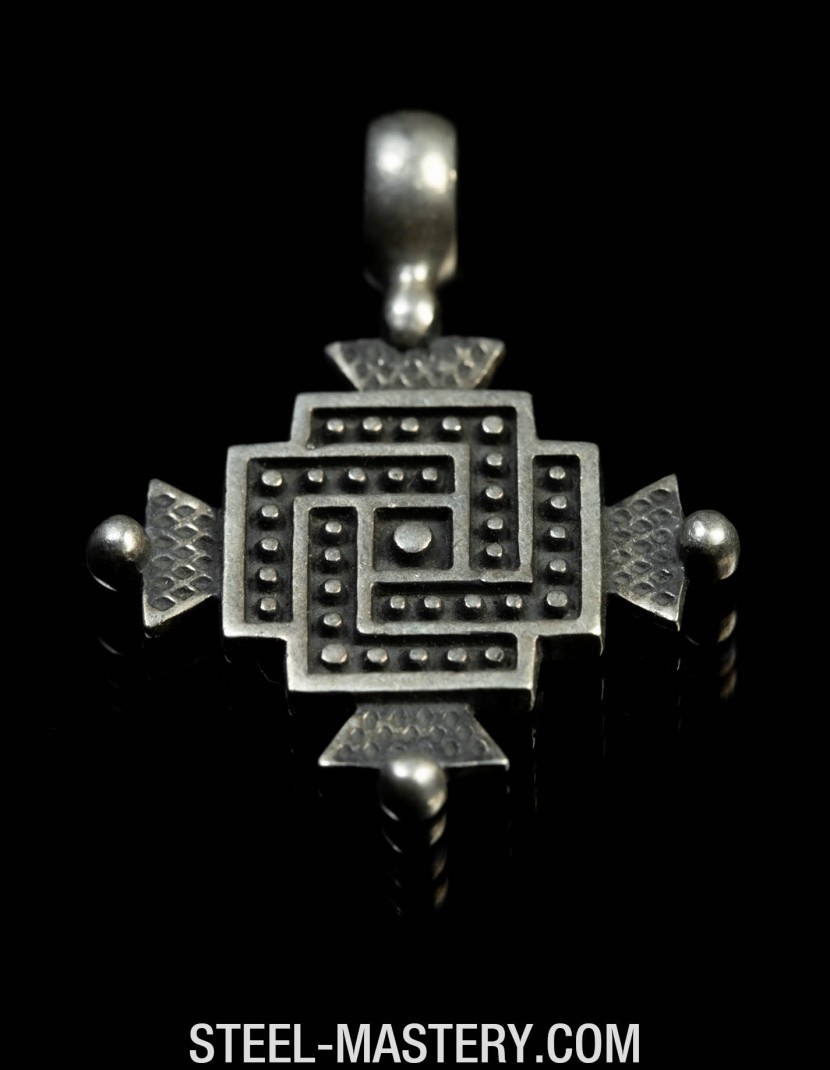 Swarga cross - Ukrainian zgarda amulet  photo made by Steel-mastery.com