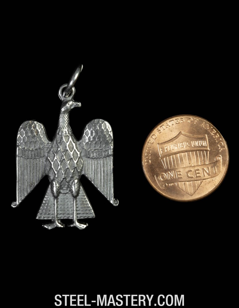 Byzantine eagle pendant for necklace photo made by Steel-mastery.com