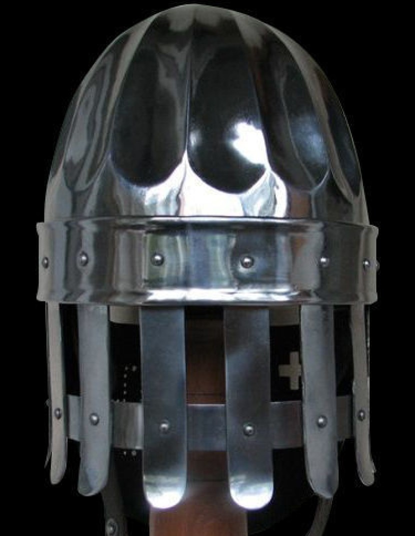 Fluted norman helmet photo made by Steel-mastery.com