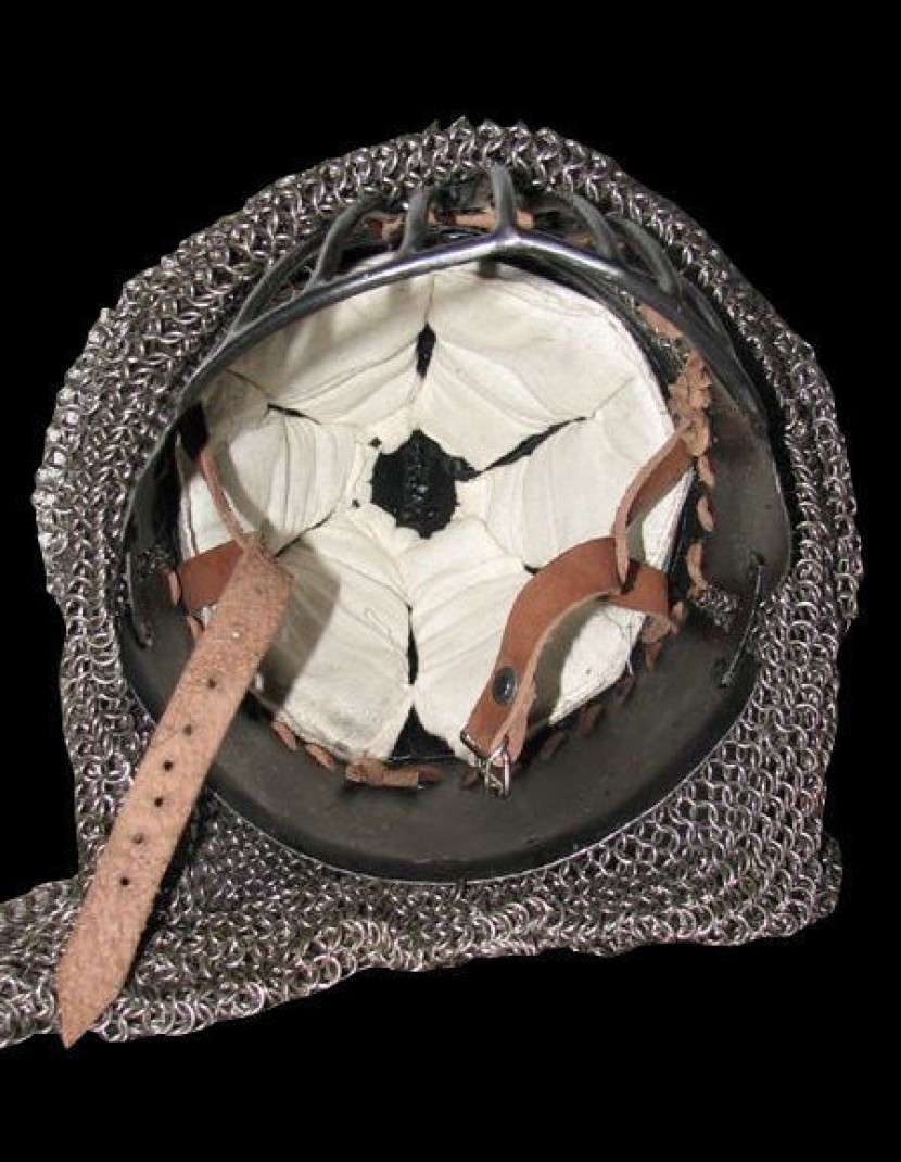 Conical spangen helmet of the XII century with bar grill photo made by Steel-mastery.com