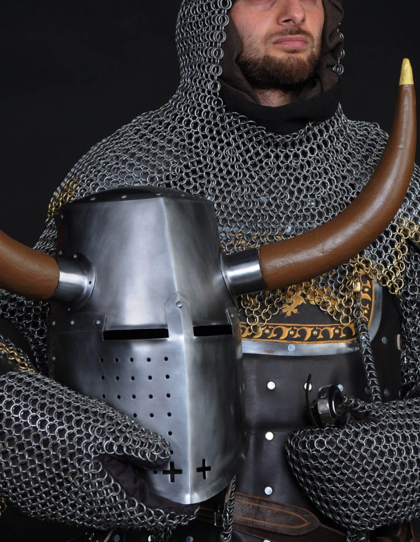 Tophelm with horns - Europe, 13th-14th centuries photo made by Steel-mastery.com