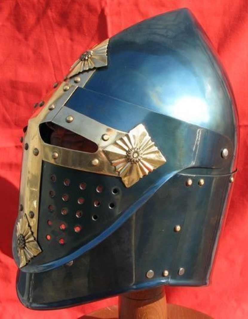 Blued sugarloaf helm photo made by Steel-mastery.com