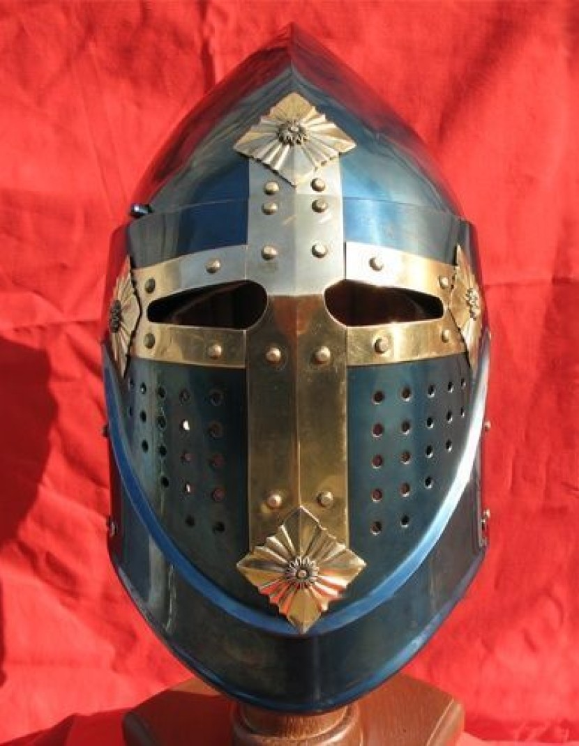 Blued sugarloaf helm photo made by Steel-mastery.com