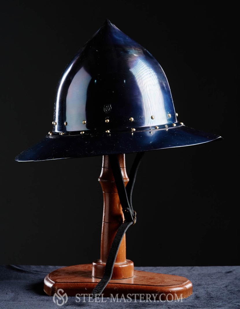  Kettle hat (Kettle helm)  with high top point photo made by Steel-mastery.com