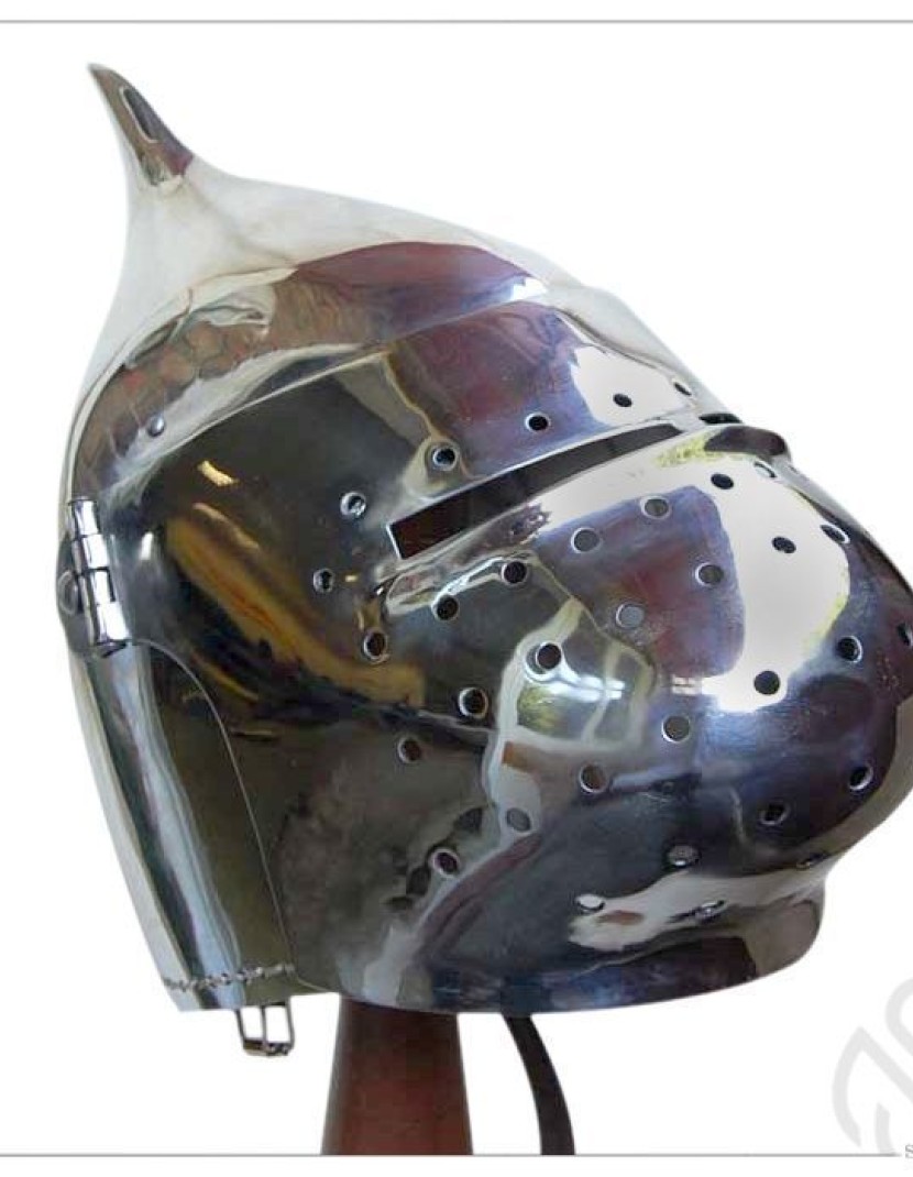The Italian top pointed bascinet 15ct photo made by Steel-mastery.com