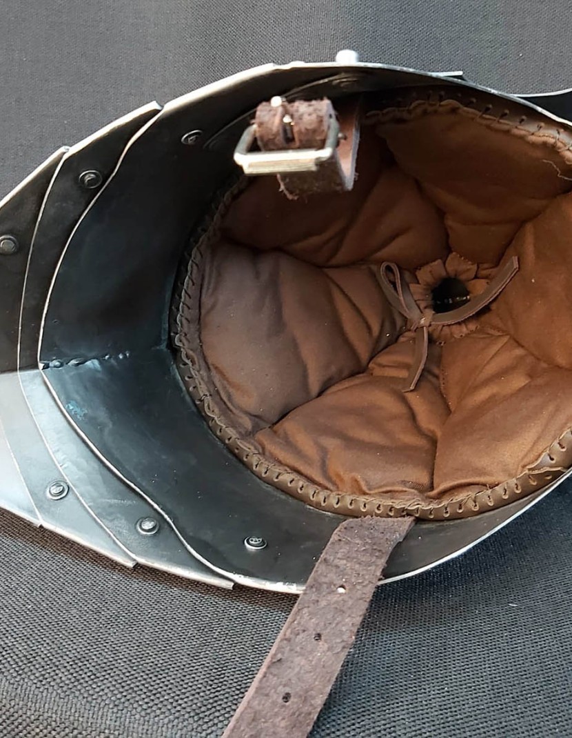 Visored french sallet with bevor - 15th century photo made by Steel-mastery.com