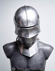 Visored french sallet with bevor - 15th century