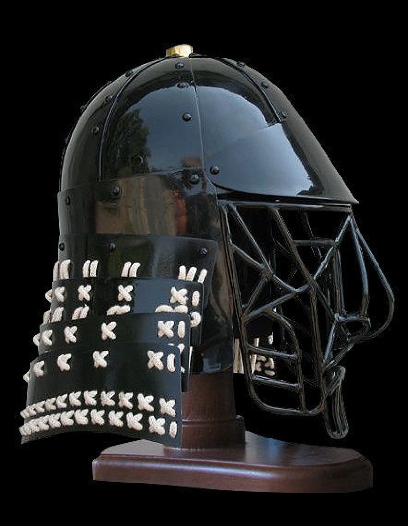 Japanese kabuto with bar grill photo made by Steel-mastery.com