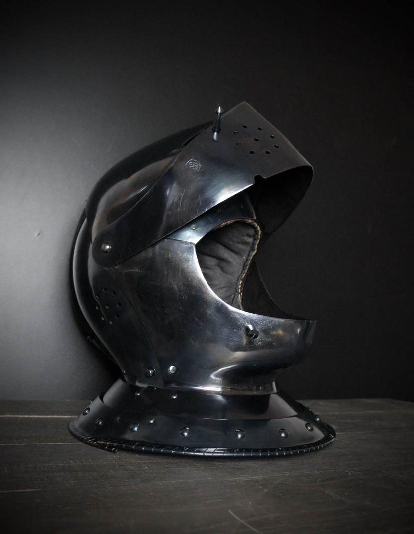 Armet closed helmet 16th century photo made by Steel-mastery.com