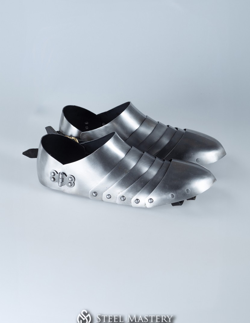 Milanese blunt toe sabatons, 1450-1485 years photo made by Steel-mastery.com