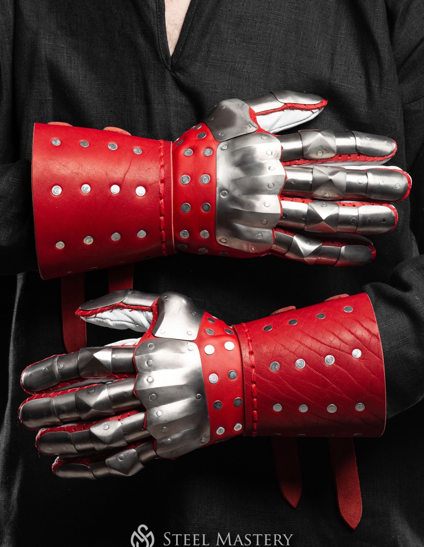 Visby brigandine gloves photo made by Steel-mastery.com