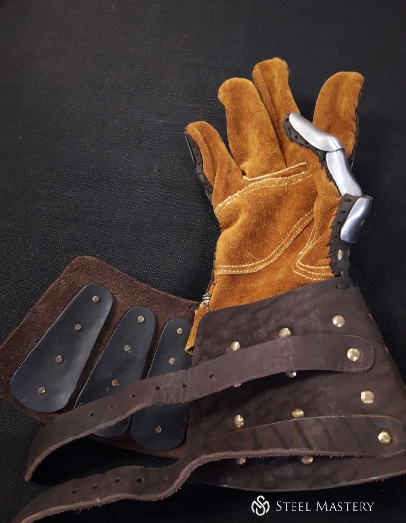 Visby brigandine gauntlets photo made by Steel-mastery.com