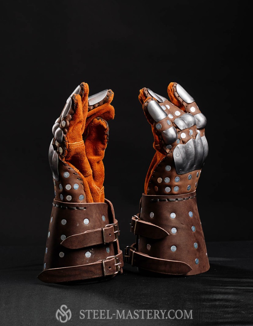 Visby brigandine gauntlets photo made by Steel-mastery.com