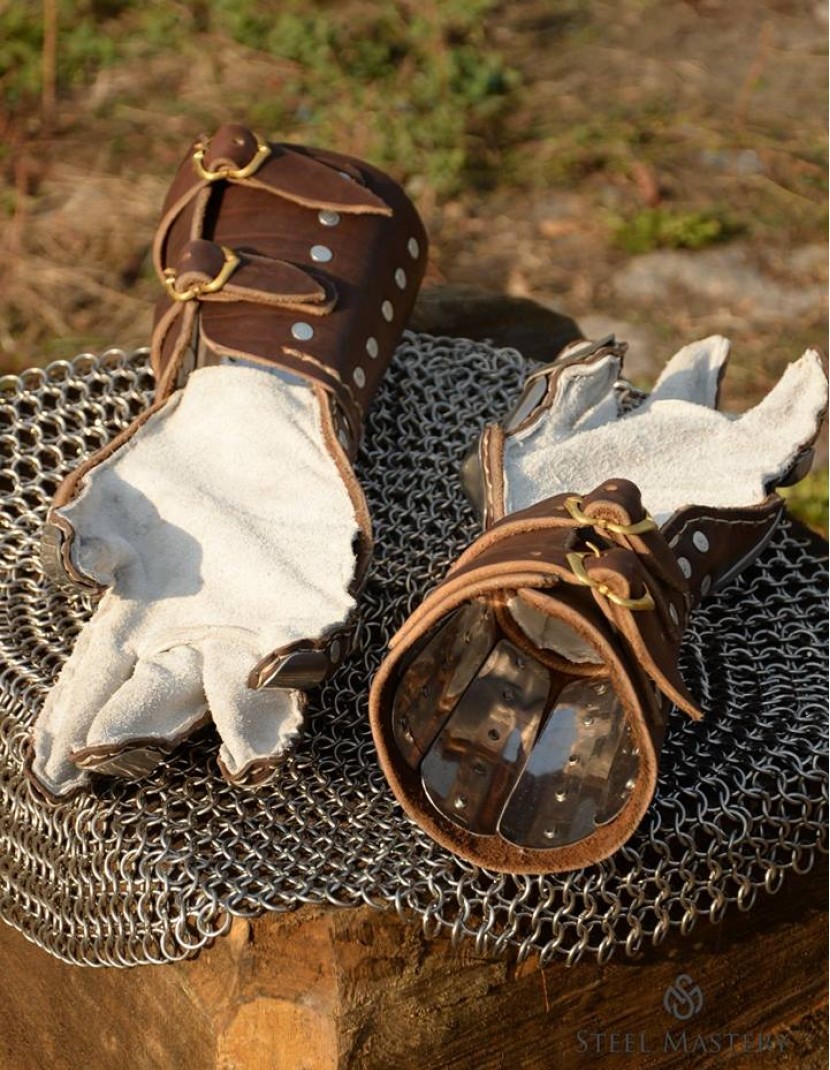 Visby brigandine gauntlets photo made by Steel-mastery.com