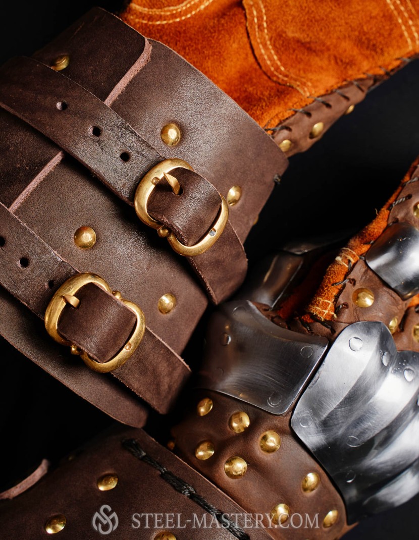 Visby brigandine gauntlets photo made by Steel-mastery.com