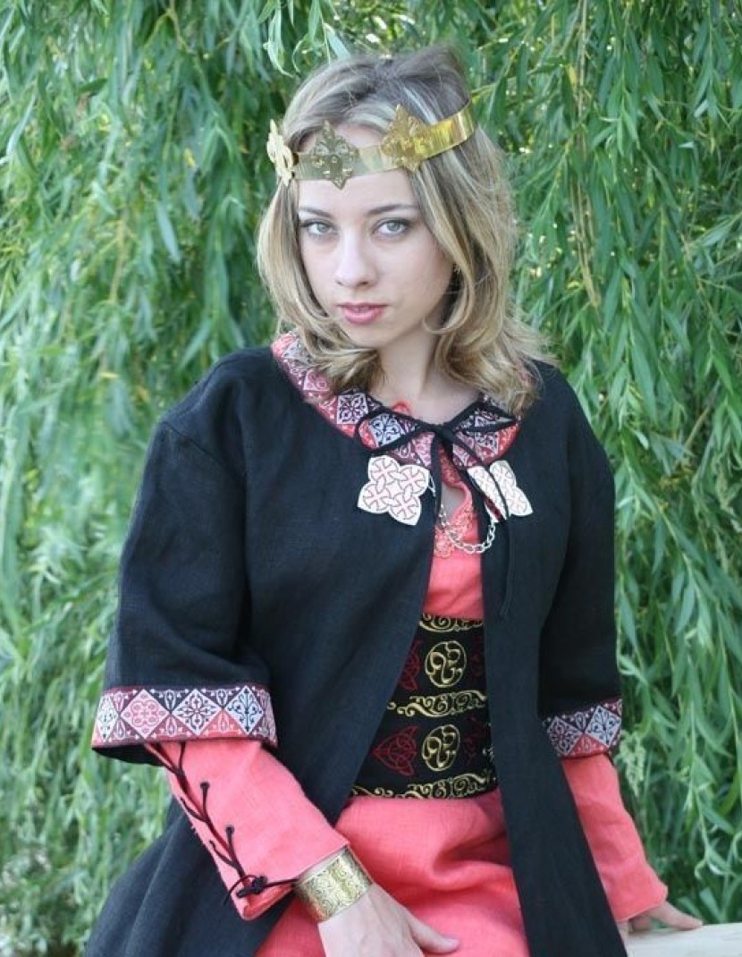 Brass fibula, decorated with enamel 2 photo made by Steel-mastery.com