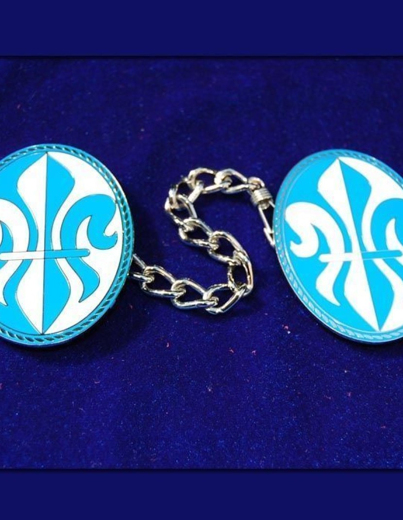 Brass fibula, decorated with enamel 3 photo made by Steel-mastery.com