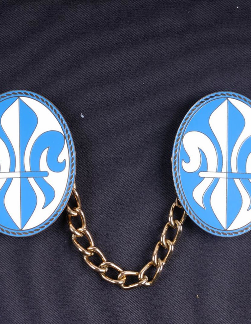 Brass fibula, decorated with enamel 3 photo made by Steel-mastery.com