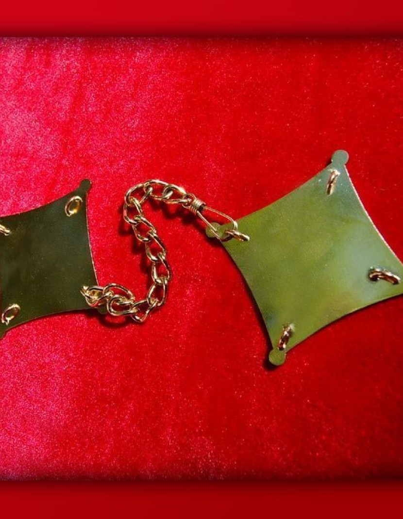 Brass fibula, decorated with enamel 4 photo made by Steel-mastery.com