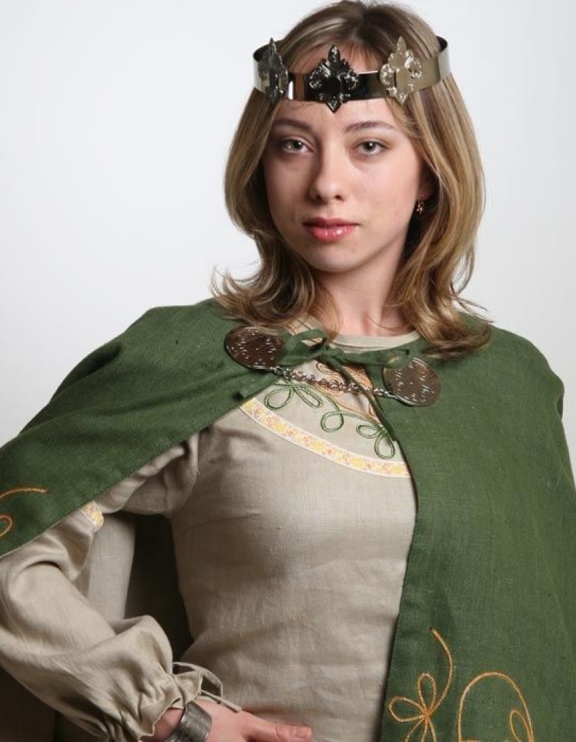 Brass fibula with etching photo made by Steel-mastery.com