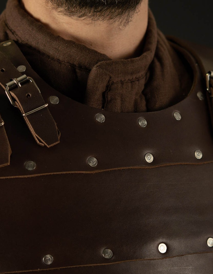 Leather brigantine kit in style of 14th century photo made by Steel-mastery.com