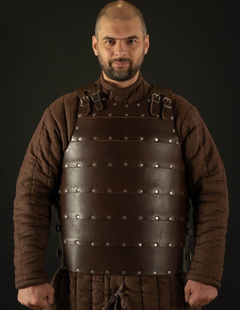 Leather brigantine kit in style of 14th century photo made by Steel-mastery.com