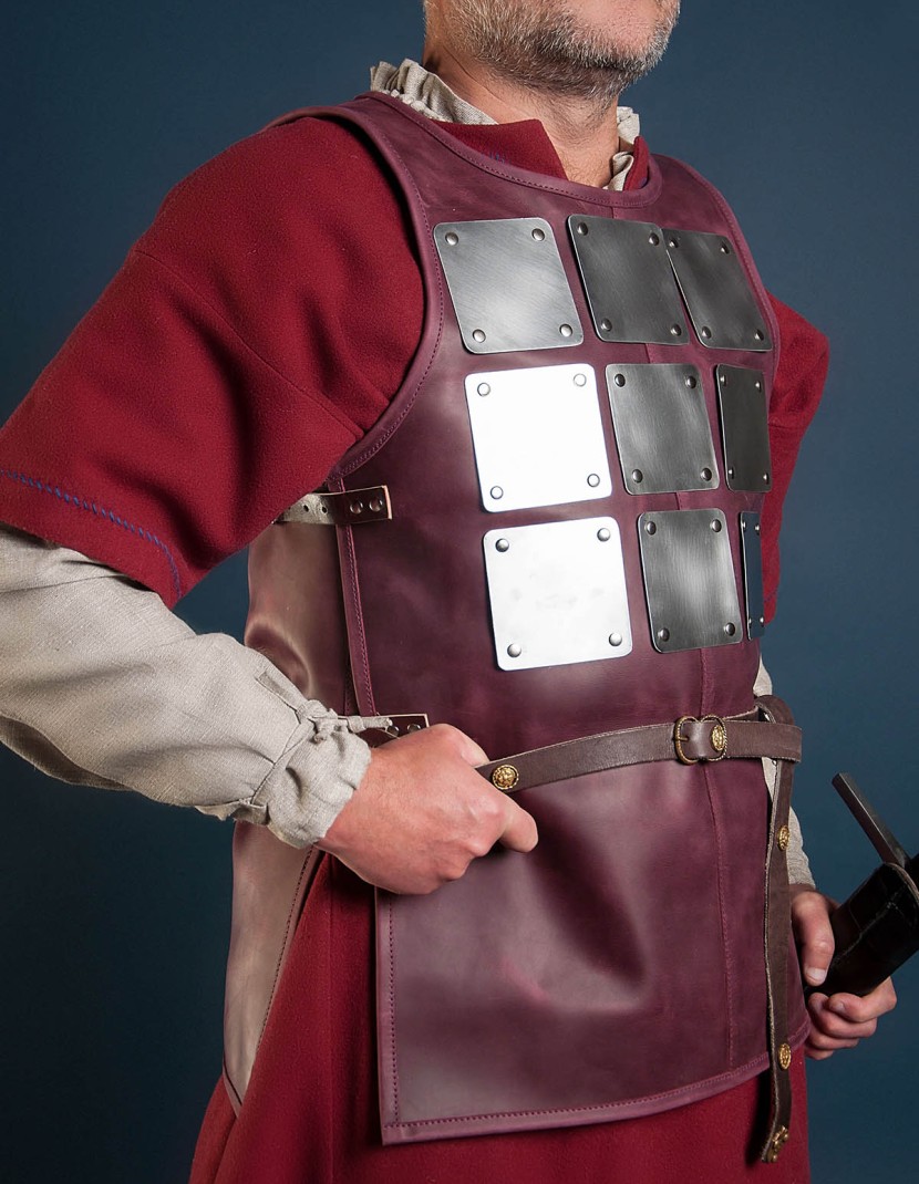Coat of plates armor in LARP and fantasy style (3x3 plates) photo made by Steel-mastery.com
