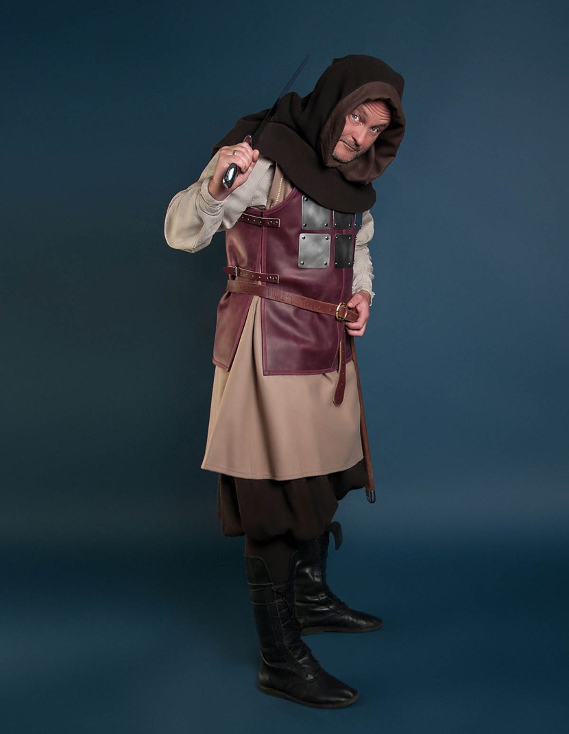 Coat of plates armor in LARP and fantasy style (3x3 plates) photo made by Steel-mastery.com