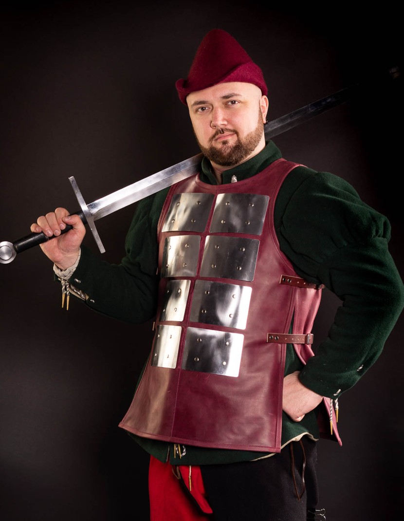 Coat of plates armor in LARP and fantasy style (2x4 plates) photo made by Steel-mastery.com