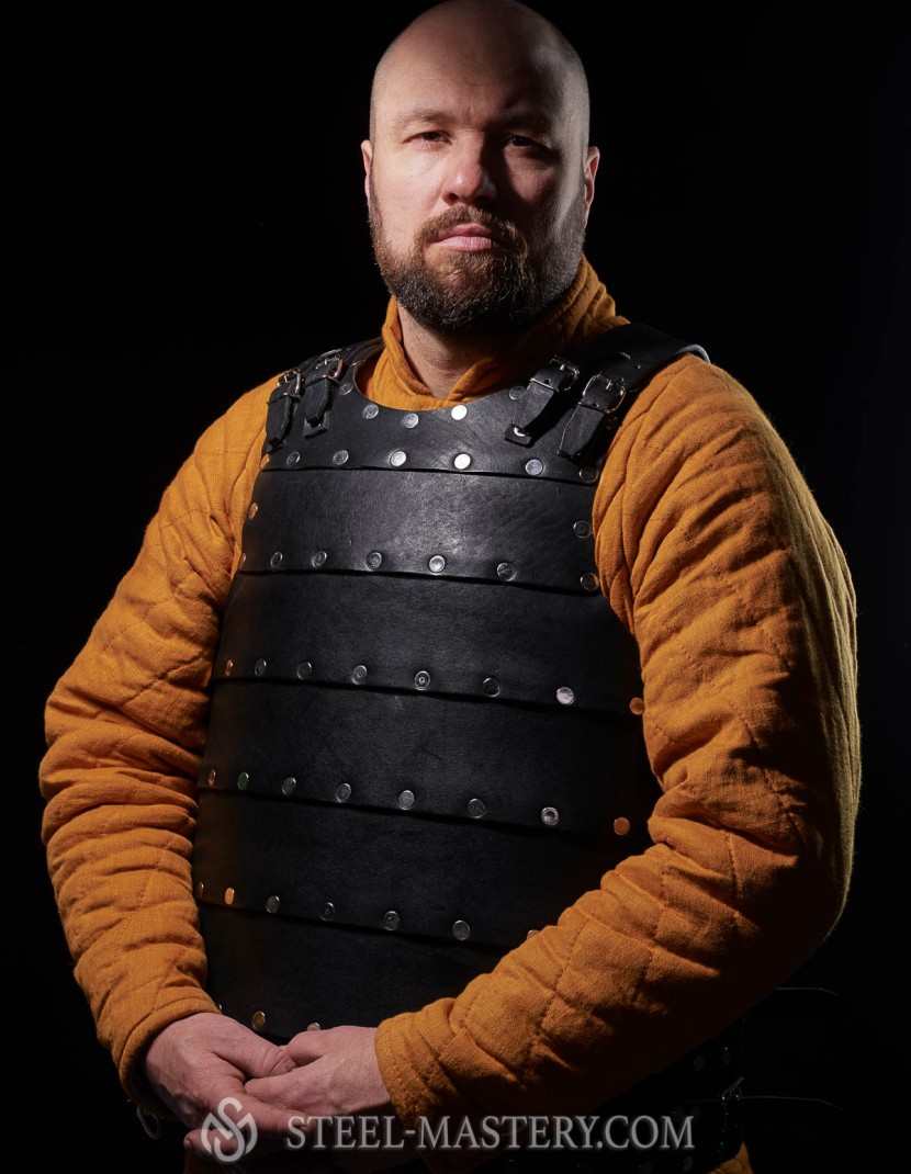 Leather brigandine in style of 14th century photo made by Steel-mastery.com
