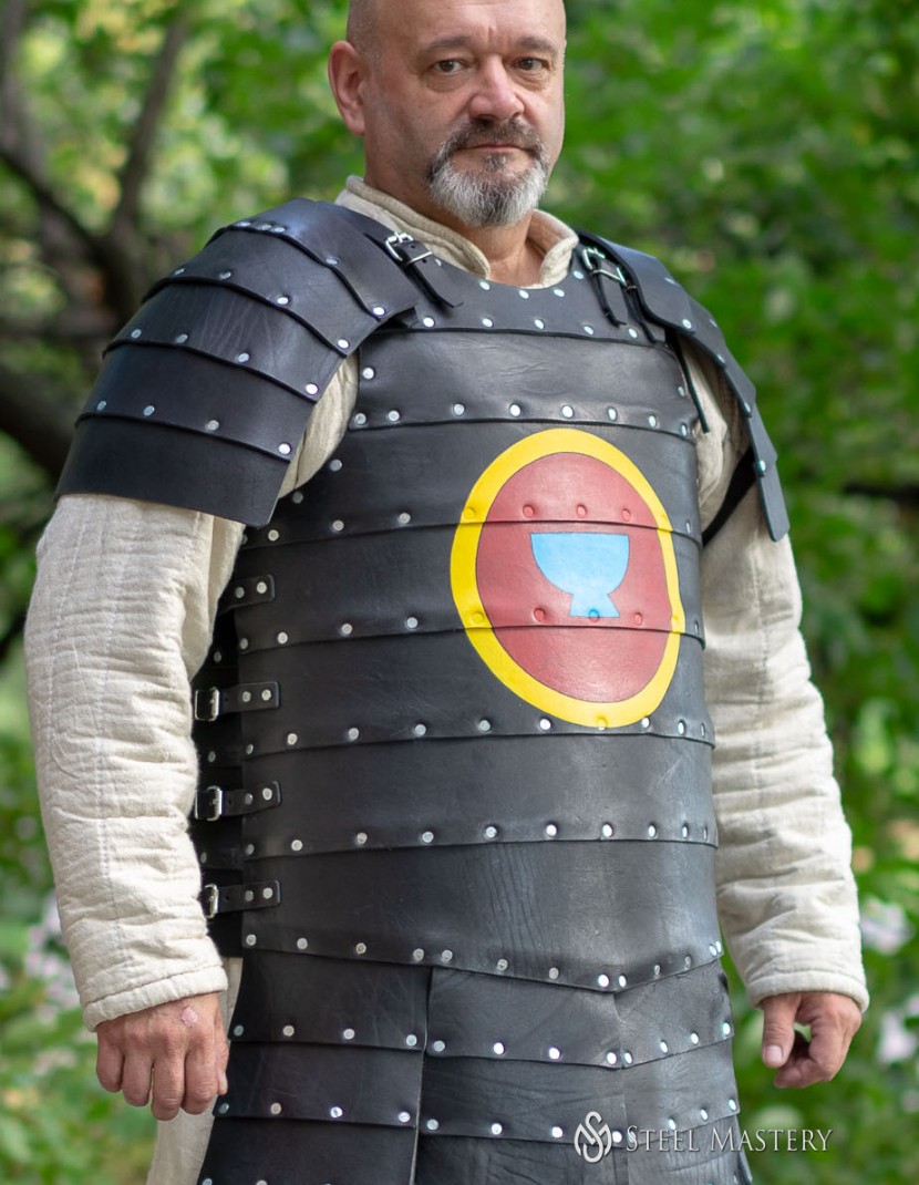 Leather brigandine in style of 14th century photo made by Steel-mastery.com