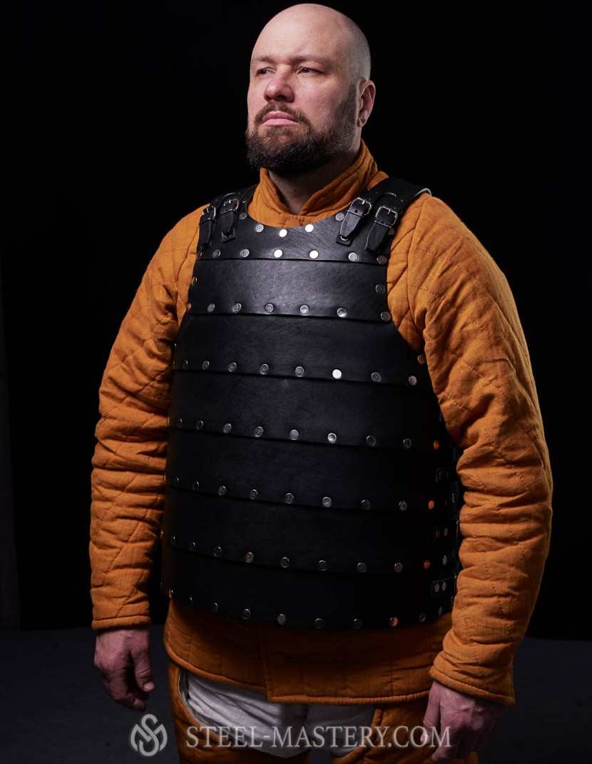 Leather brigandine in style of 14th century photo made by Steel-mastery.com