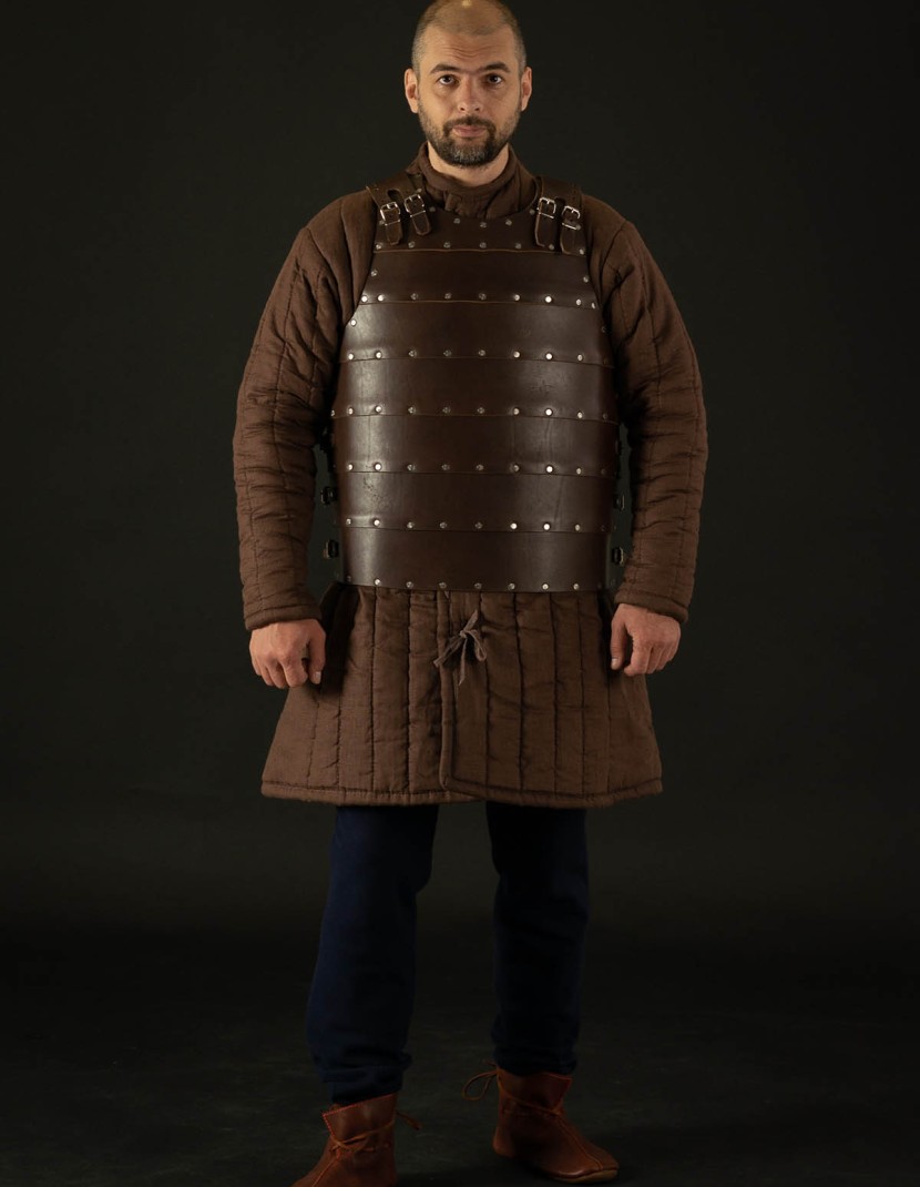 Leather brigandine in style of 14th century photo made by Steel-mastery.com