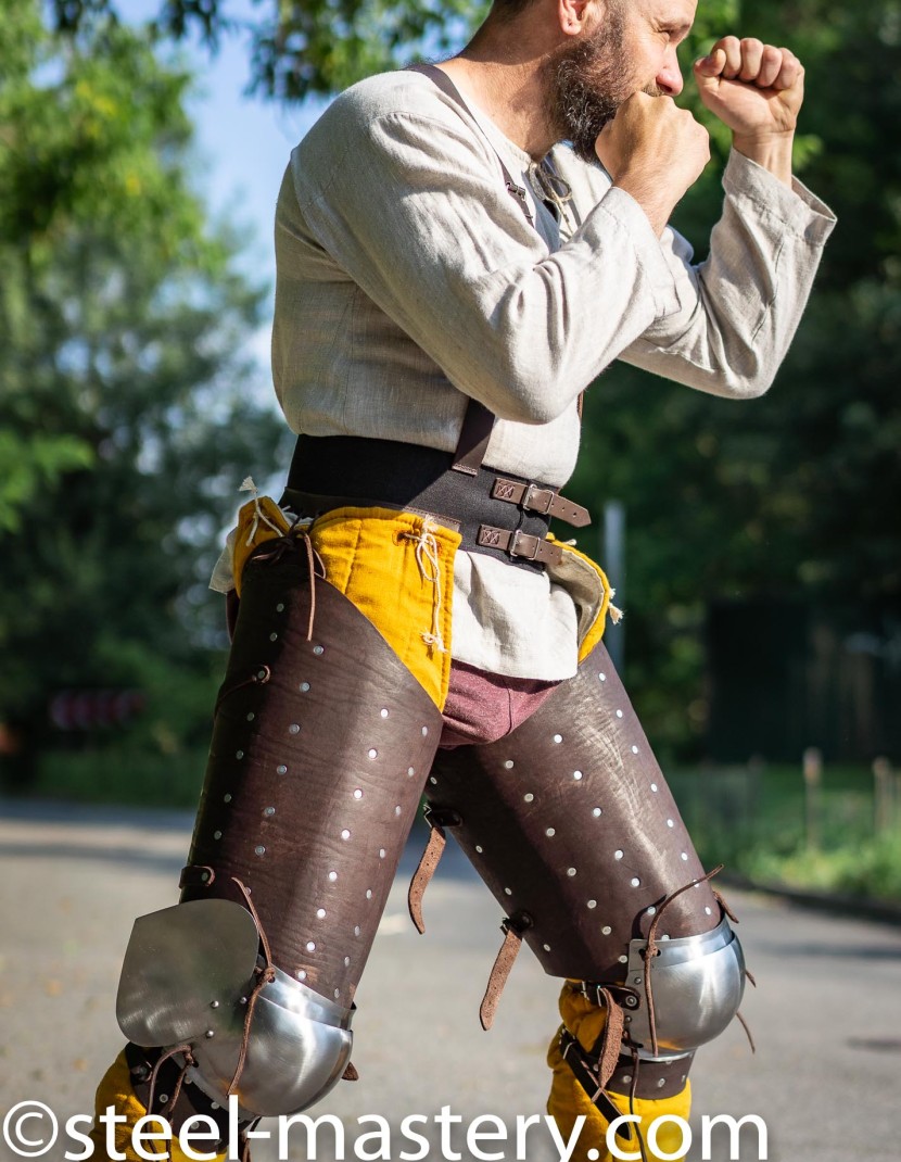 Brigandine leg protection 3/4 photo made by Steel-mastery.com