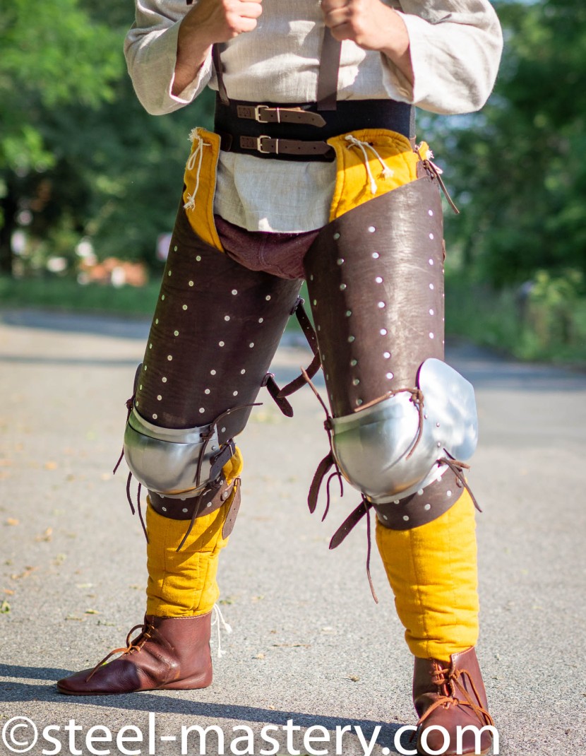 Brigandine leg protection 3/4 photo made by Steel-mastery.com