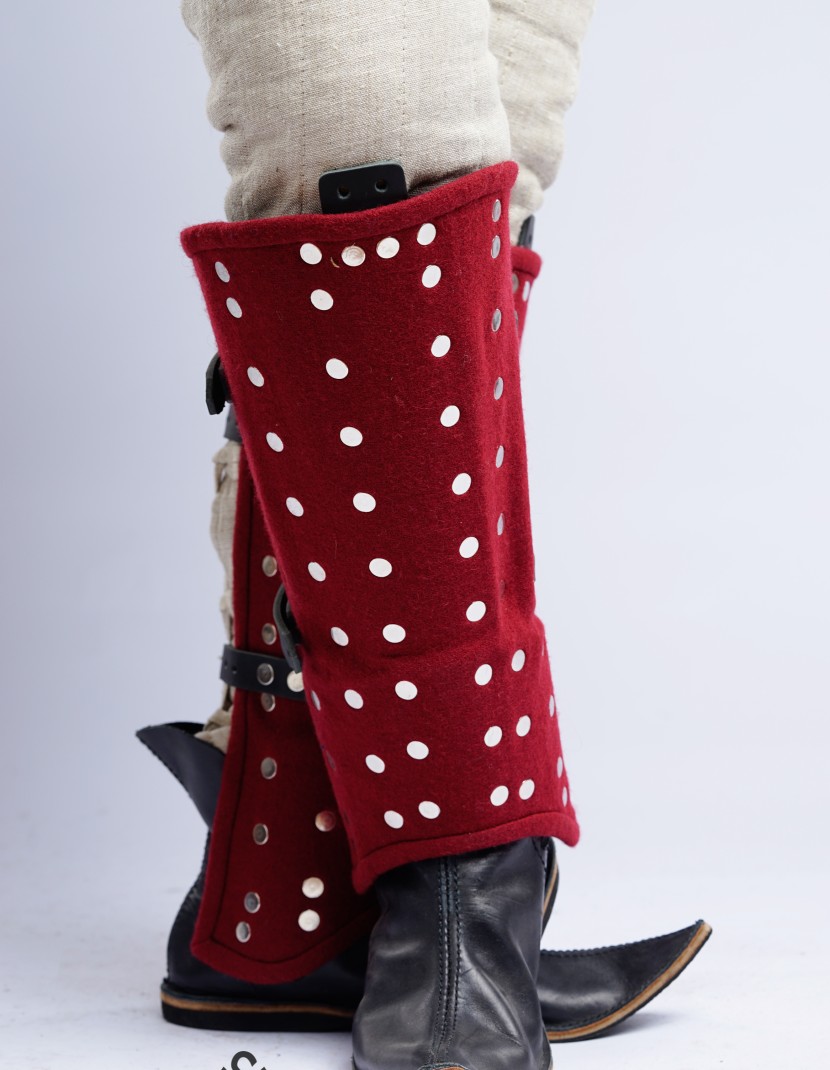 Brigandine greaves  photo made by Steel-mastery.com