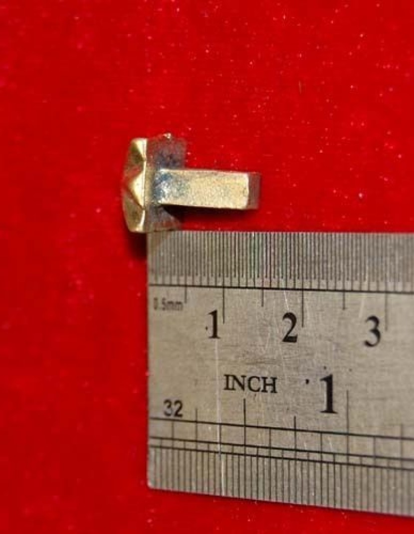 Cast bronze rivet-belt mount "Pyramid" photo made by Steel-mastery.com