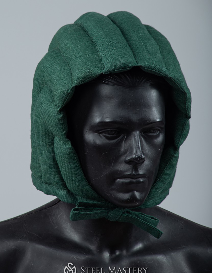 Medieval padded arming cap photo made by Steel-mastery.com