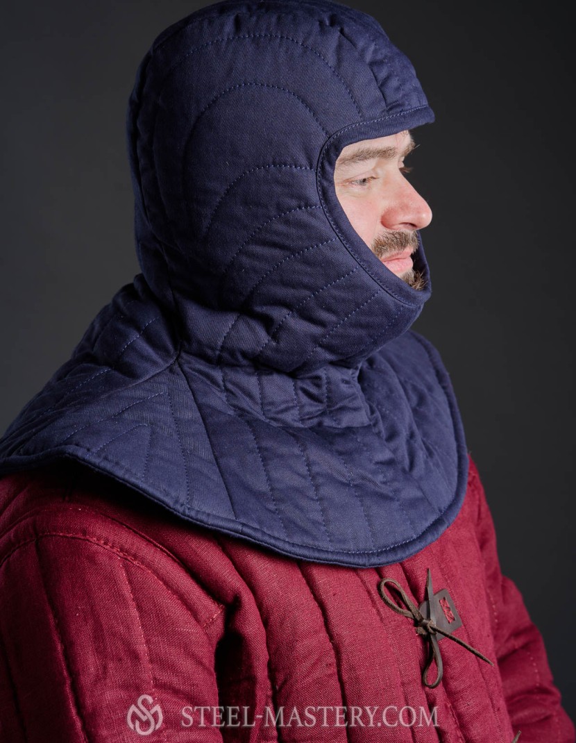 One-piece padded liner with pelerine photo made by Steel-mastery.com