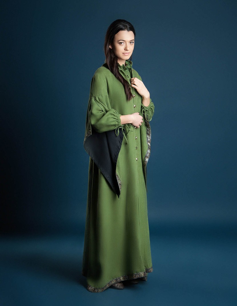 Long coat with wide sleeves  photo made by Steel-mastery.com