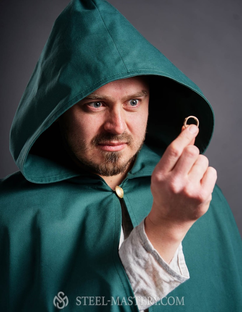 Cloak with hood, a part of fantasy-style costume  photo made by Steel-mastery.com