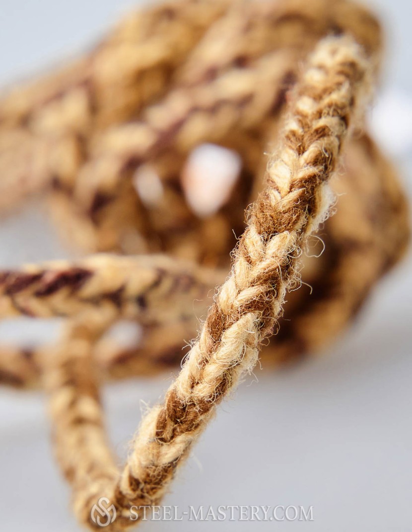 Ginger wood and cotton lacing cord photo made by Steel-mastery.com