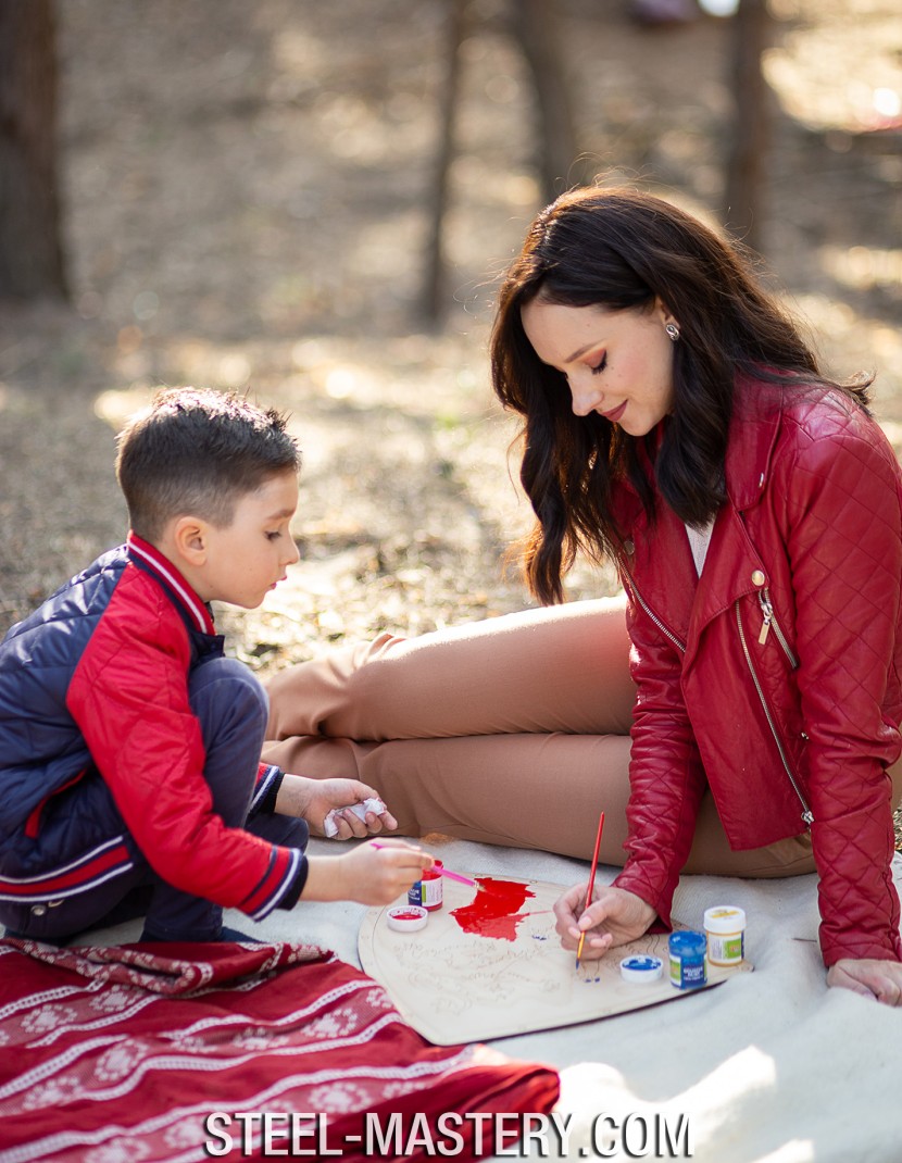 DIY Shield Coloring, Richard I the Lionheart Coat of arms, type 1 photo made by Steel-mastery.com