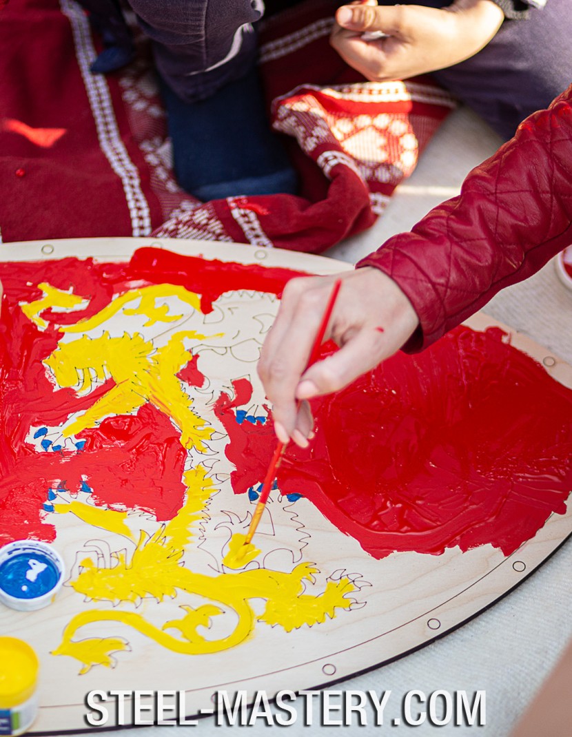 DIY Shield Coloring, Richard I the Lionheart Coat of arms, type 1 photo made by Steel-mastery.com
