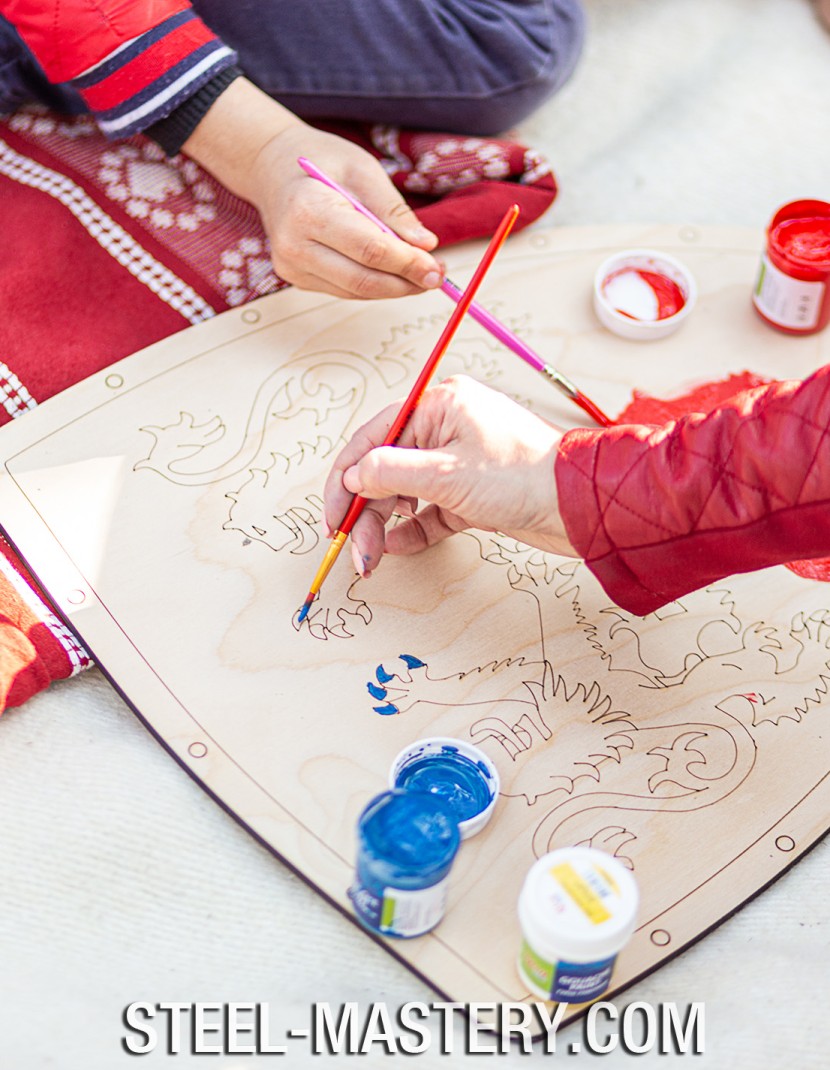 DIY Shield Coloring, Richard I the Lionheart Coat of arms, type 2 photo made by Steel-mastery.com