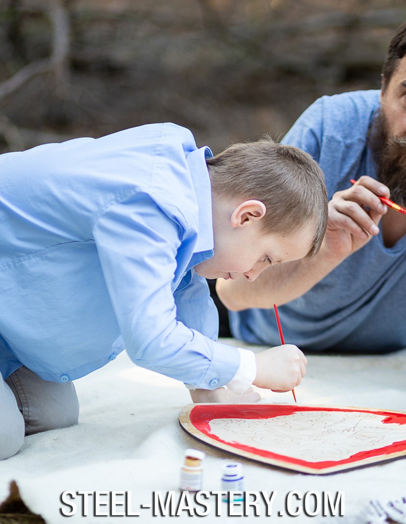 DIY Shield Coloring, Richard I the Lionheart Coat of arms, type 2 photo made by Steel-mastery.com