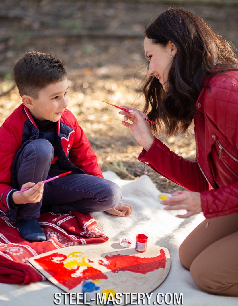 DIY Shield Coloring, Richard I the Lionheart Coat of arms, type 3 photo made by Steel-mastery.com